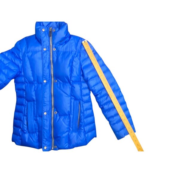 Marc New York Andrew Marc Eleanor Blue Puffer Coat Jacket Size S MISSING HOOD - Picture 12 of 16